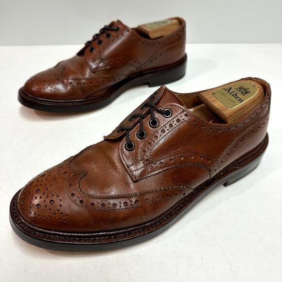 FULL RESOLE Tricker's Bourton Country Shoe - Caramel Kudu England UK 8 / US 9.5 - Picture 6 of 13